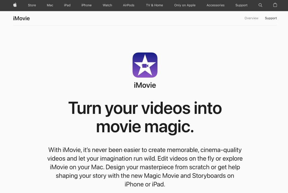 iMovie-Website