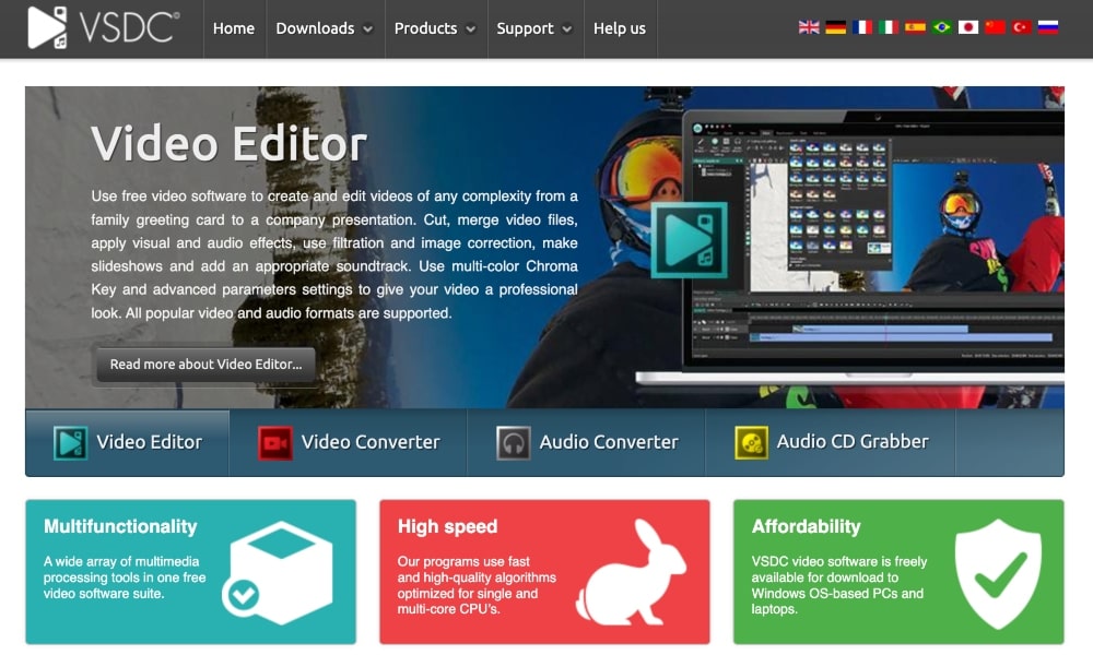 VSDC Free Video Editor-Website