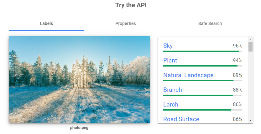 API-ul Google Cloud Vision