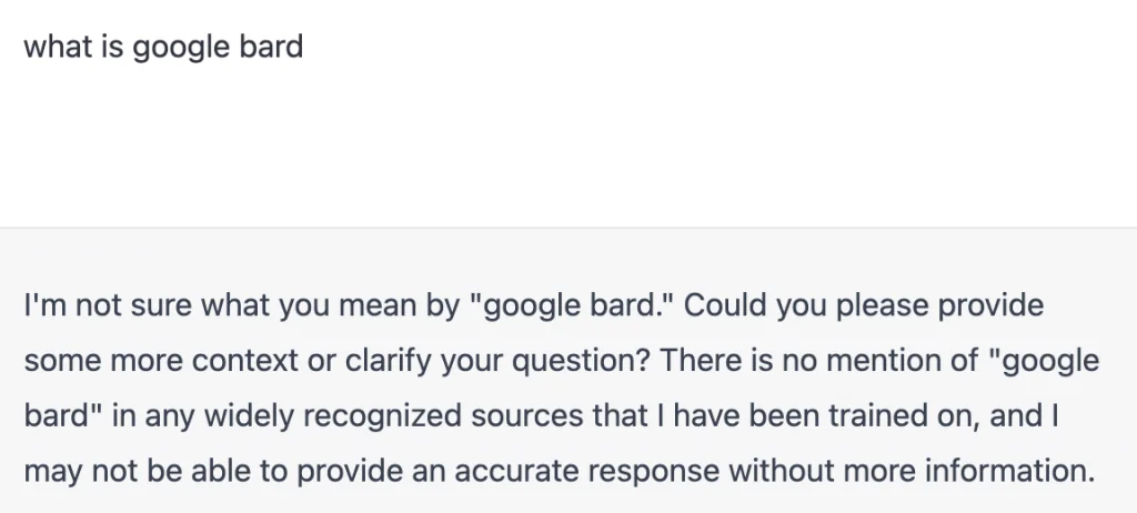 ChatGPT 對什麼是 Google Bard 的回答