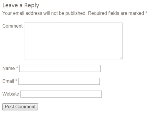 comment box