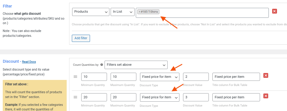 scenario 8 - Prezzo scontato WooCommerce per quantità