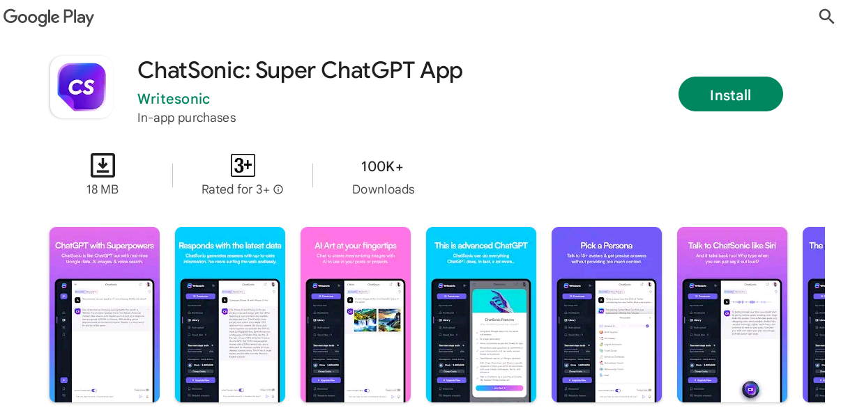 Aplicativo ChatSonic - ChatGPT Plus vs ChatSonic