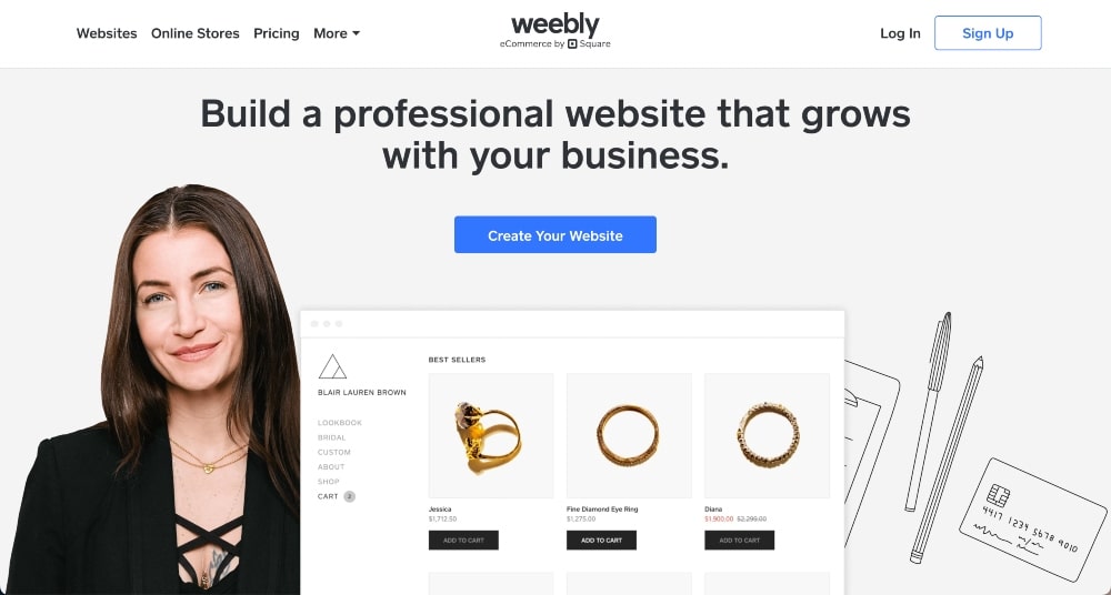 Site-ul web Weebly