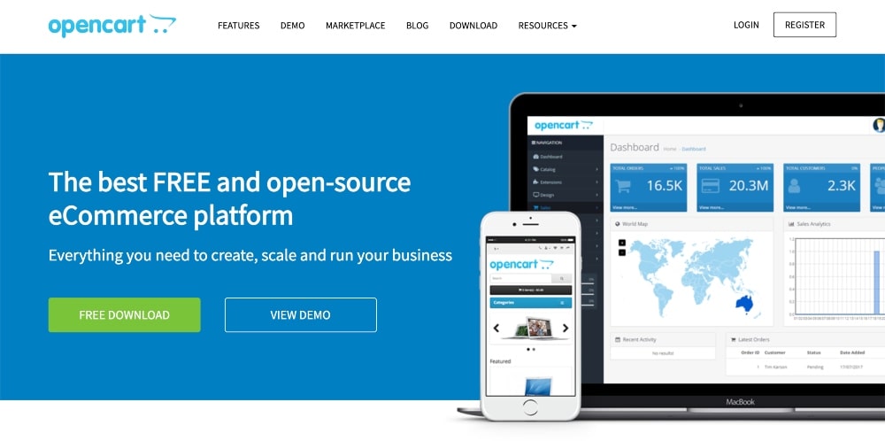 Site-ul OpenCart