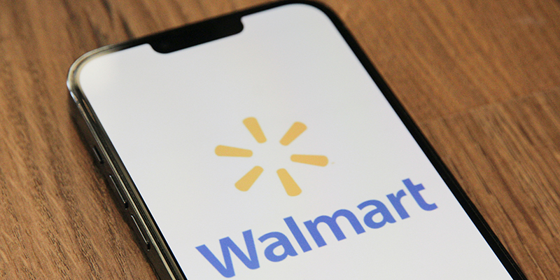 Logo Walmart sur un écran de téléphone portable