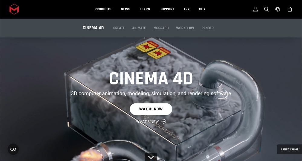 Cinema 4D web sitesi