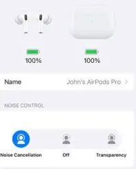 Use o aplicativo de configurações para ativar o cancelamento de ruído nos airpods