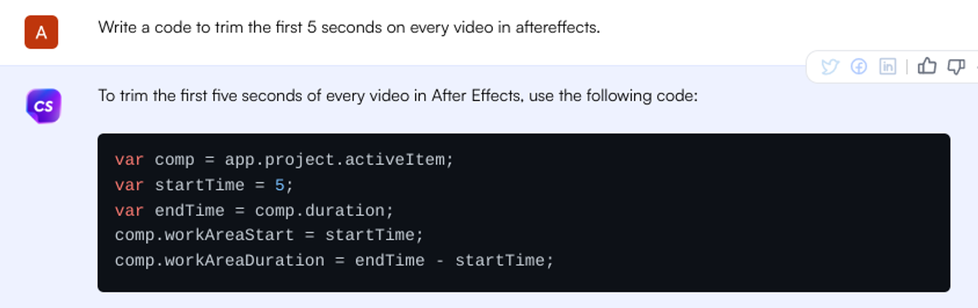 Scrivi il codice per automatizzare le modifiche nei casi d'uso di Video - chatgpt