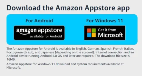 Vaya a Amazon App Store para descargar apk en iPhone