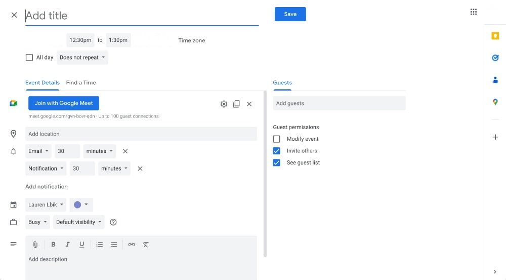 Planifier des réunions avec Google Agenda