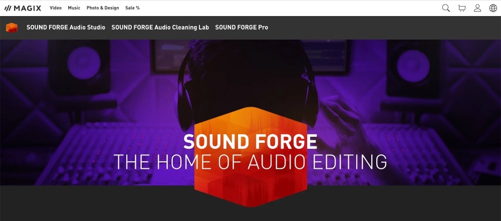 Site Web de Sound Forge