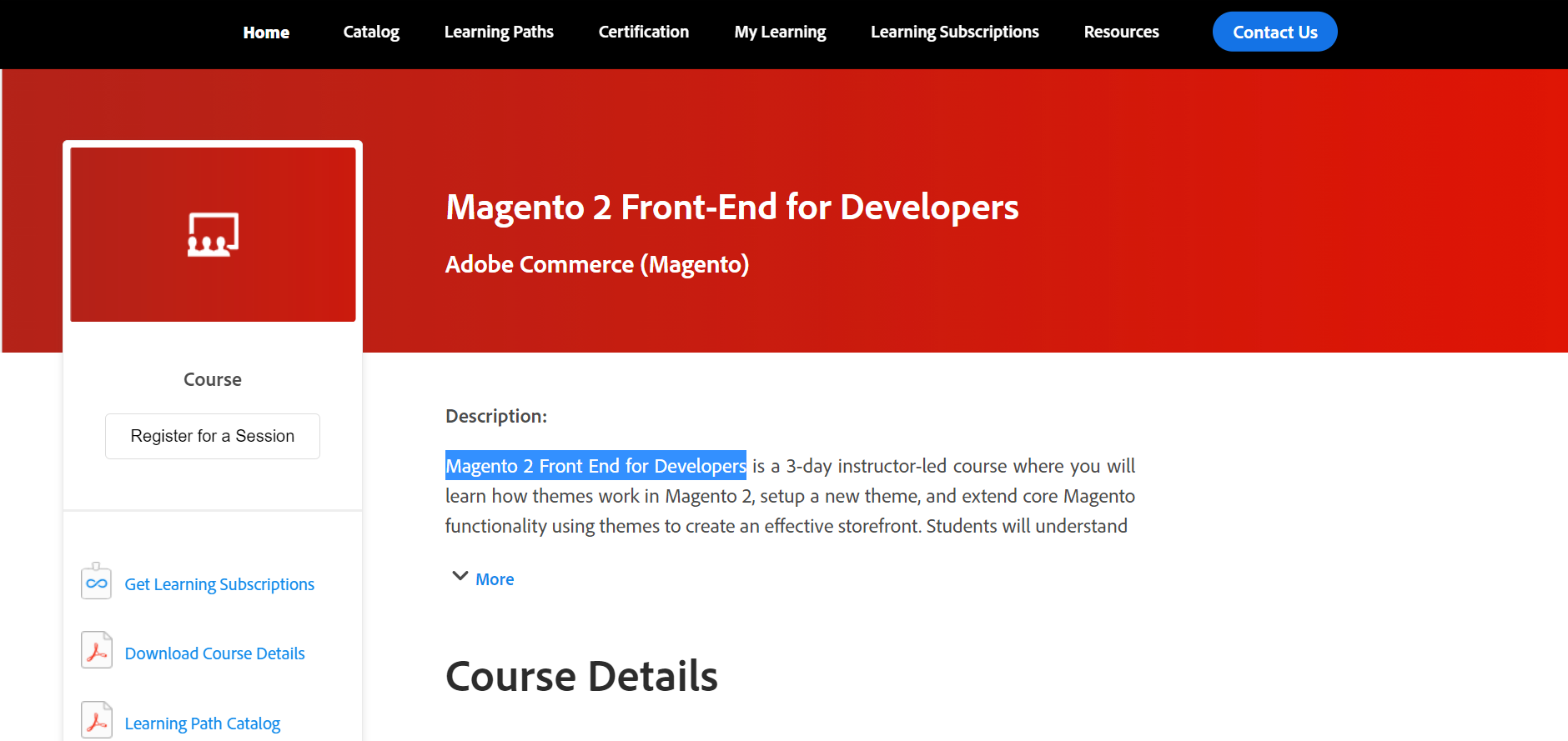 El curso Magento 2 Front End para desarrolladores