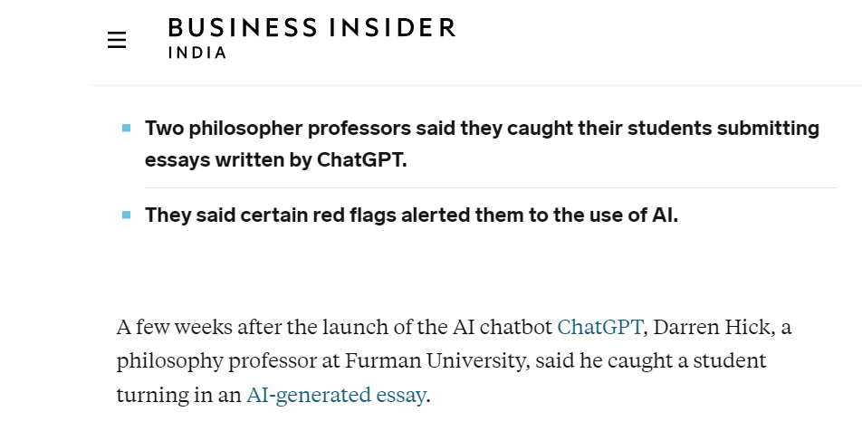 Business Insider インド - 学生向け ChatGPT