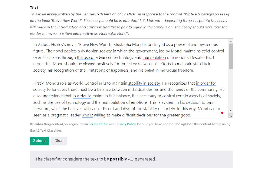 AI Text Classifier - ChatGPT สำหรับนักเรียน