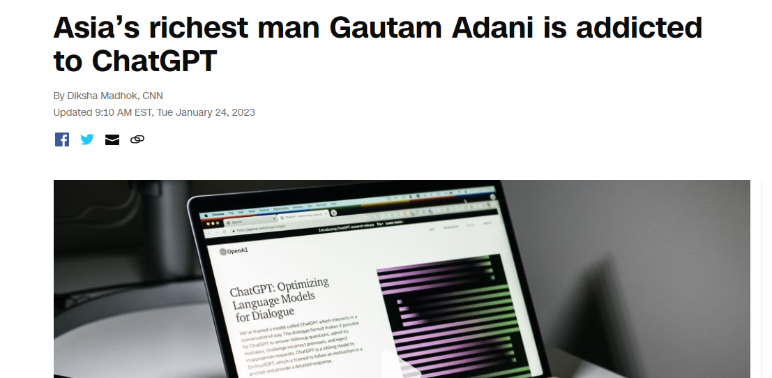 Gautam Adani و ChatGPT - ChatGPT للطلاب