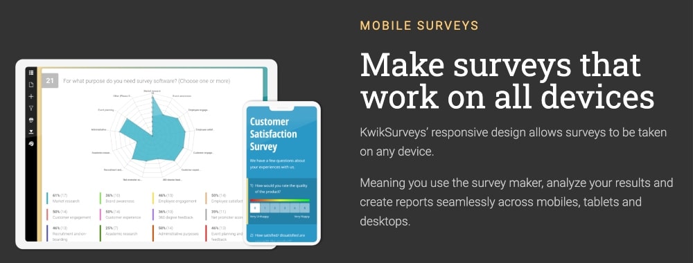 ميزات KwikSurveys