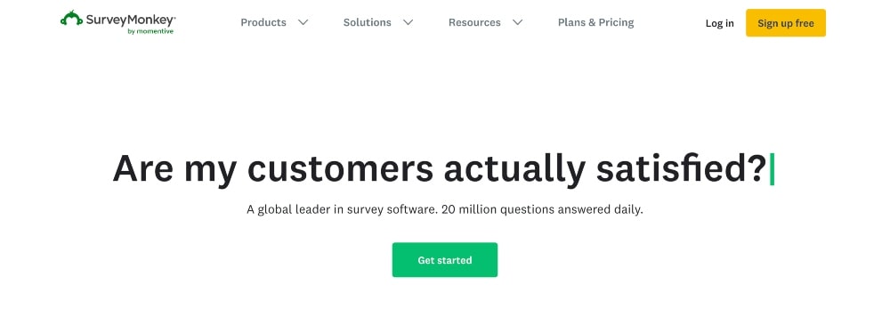 SurveyMonkey ウェブサイト