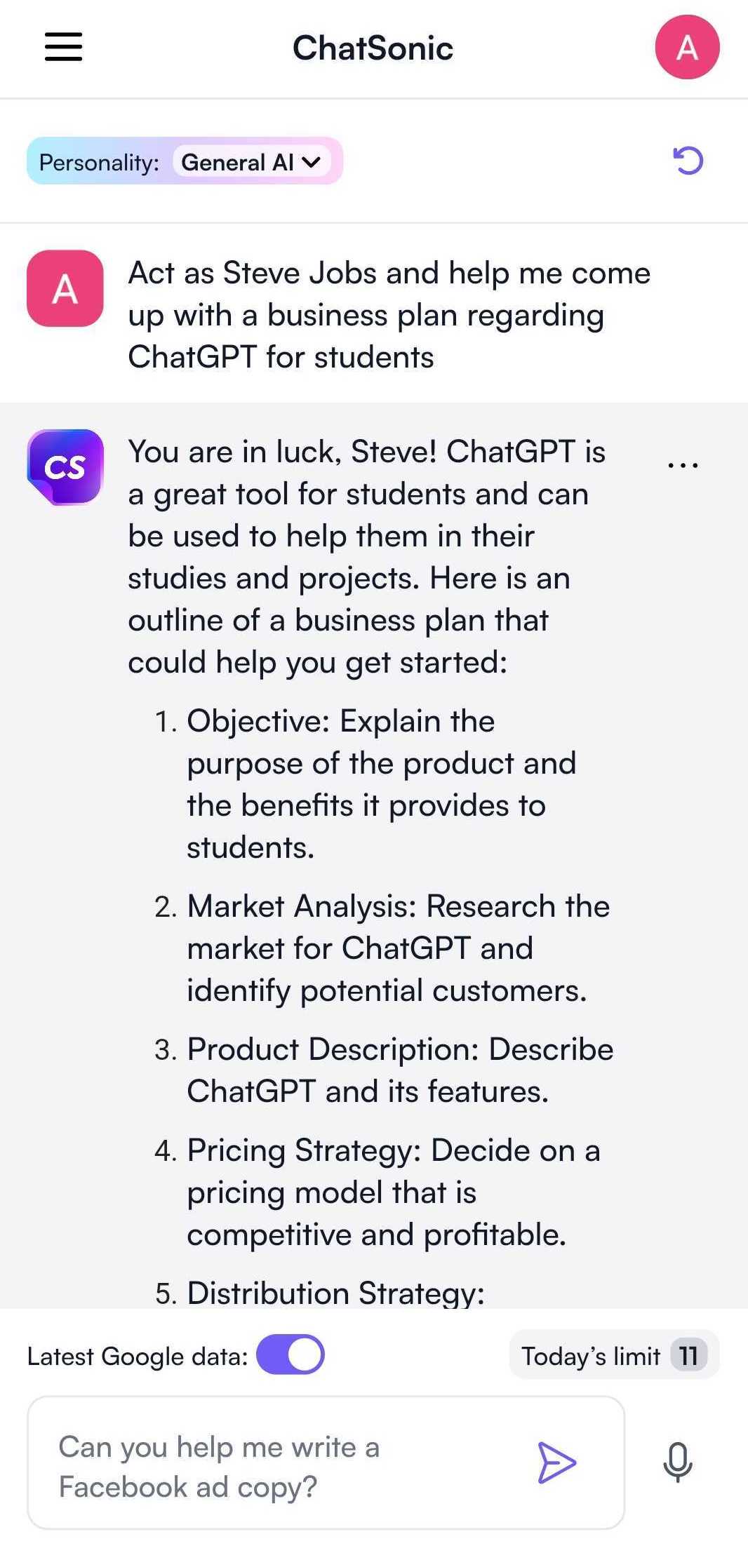 Prompt ChatGPT per gli studenti - App ChatGPT