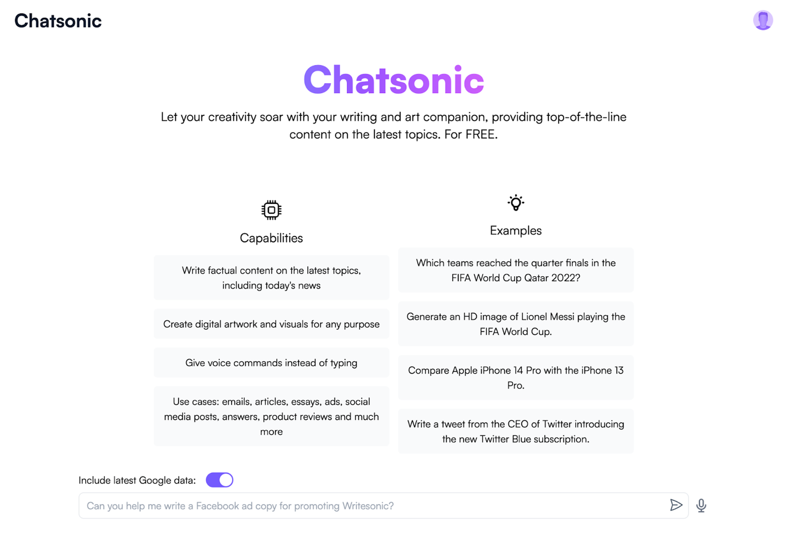 ChatSonic - بدائل ChatGPT للإنتاجية