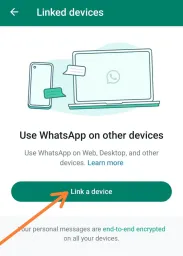 انتقل إلى موقع ويب Whatsapp واربط جهازًا لاستخدام whatsapp على جهاز الكمبيوتر بدون هاتف