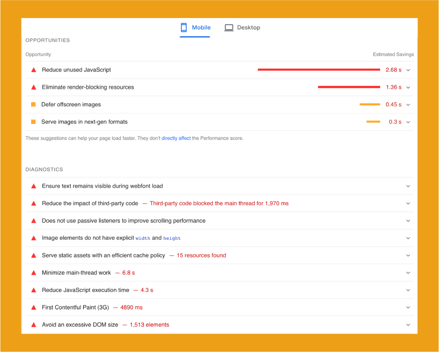 PageSpeed ​​Insights İyileştirme Önerileri