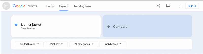 ข้อความค้นหาของ Google เทรนด์