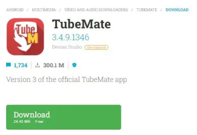 Используйте приложение TubeMate для загрузки видео с YouTube без какого-либо программного обеспечения.