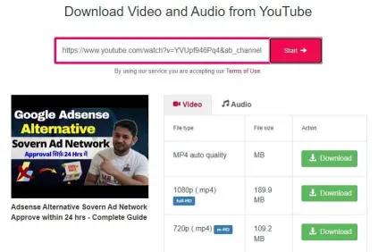 Youtube videolarını herhangi bir yazılım olmadan indirmek için Y2mate Web Sitesini ziyaret edin