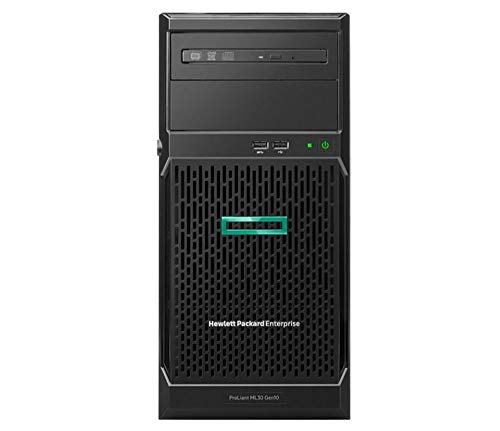 Serwer wieżowy HPe ProLiant ML30 Gen10, czterordzeniowy procesor Intel Xeon E-2124 3,3 GHz, 8 MB, 32 GB pamięci RAM DDR4, dysk SSD 4 TB, RAID, iLO 5