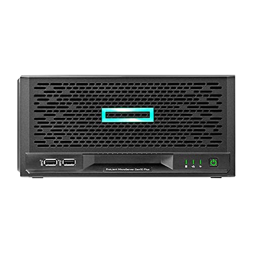 HP MicroServer Gen10 Plus Tower Server for Small Business ، Xeon E-2224 3.4 جيجا هرتز حتى 3.4 جيجا هرتز توربو ، 64 جيجا بايت رام ، 4 تيرا بايت سريع تخزين SSD ، RAID ، Windows Server 2019