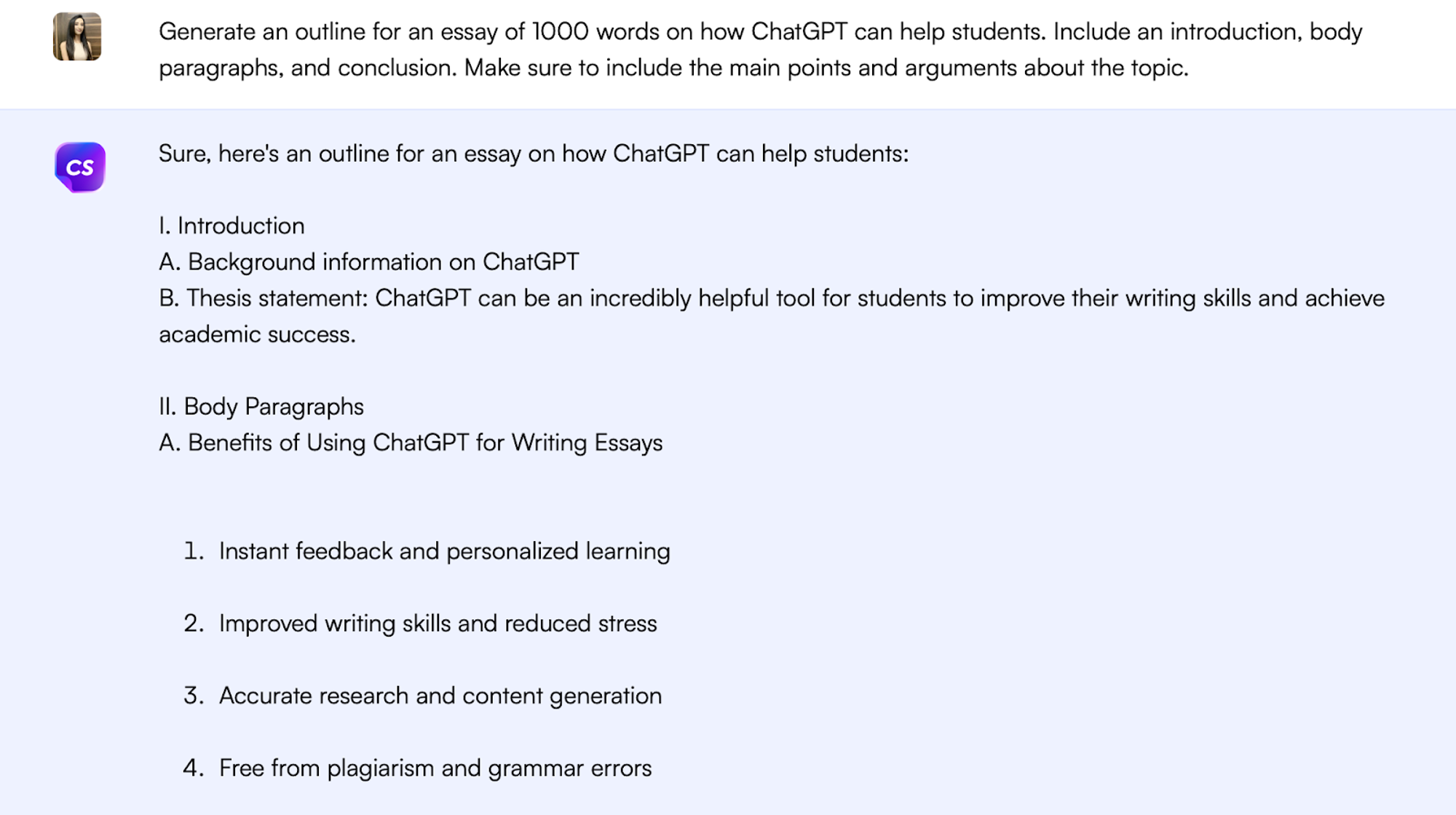 ChatSonic para el esquema del ensayo: cómo usar ChatGPT para escribir un ensayo