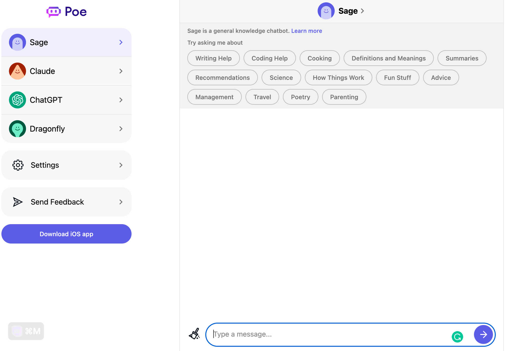 Poe oleh Quora - Media sosial alternatif ChatGPT