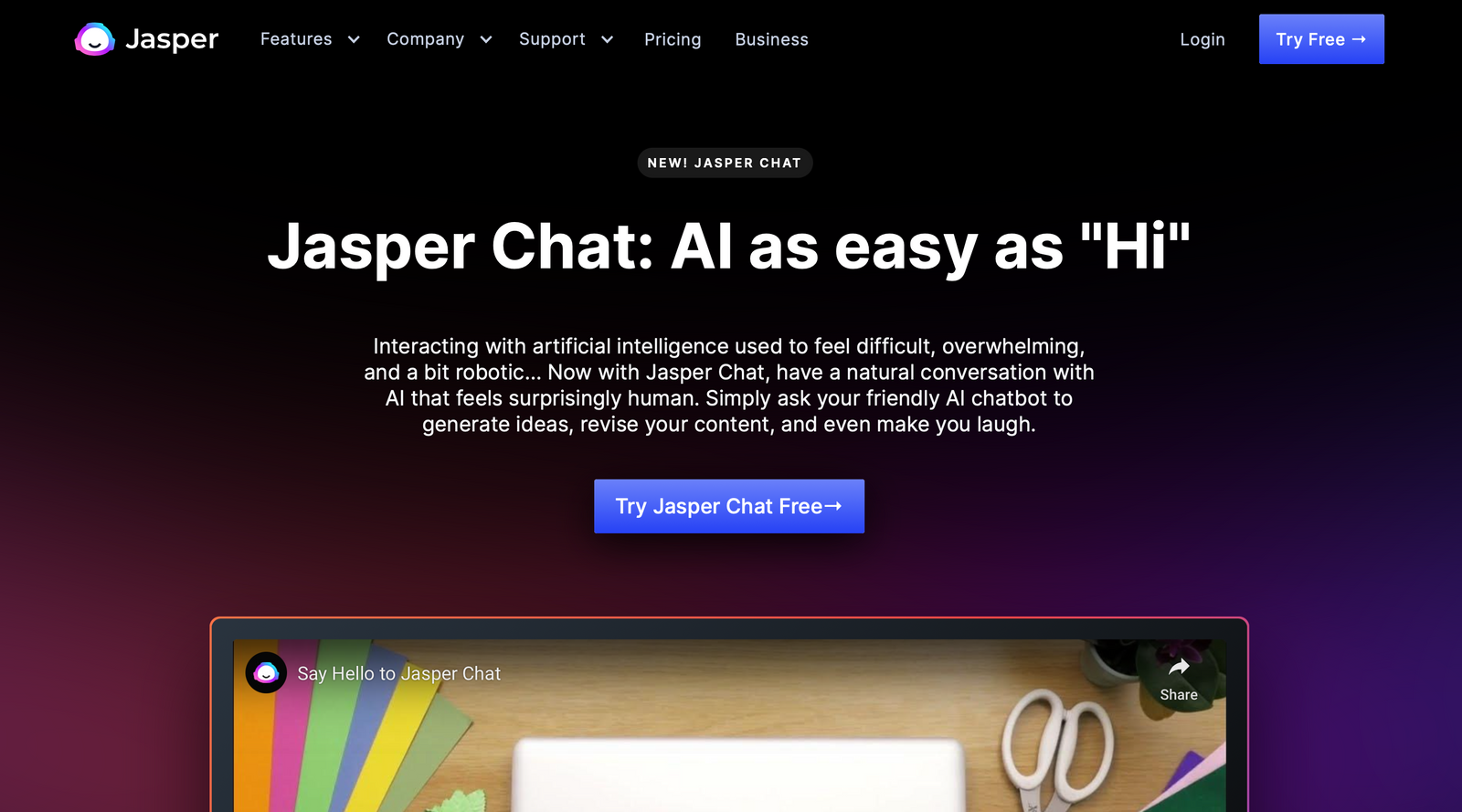 Jasper Chat - Bing AI 대안