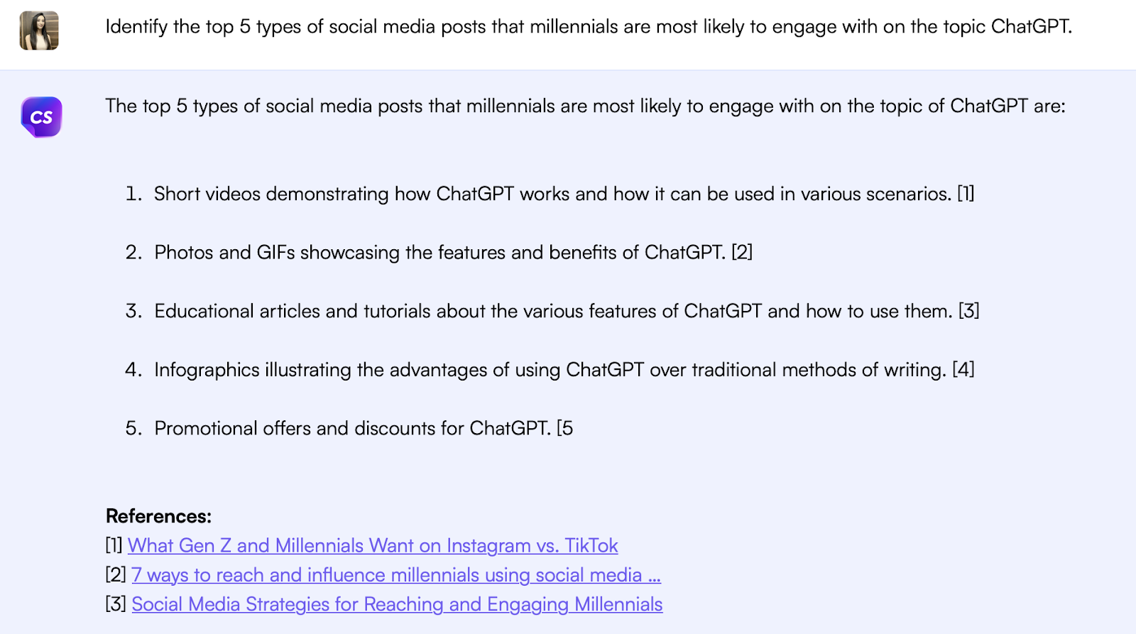 Prompt di ChatGPT per comprendere i tipi di post sui social media: prompt di ChatGPT per i social media