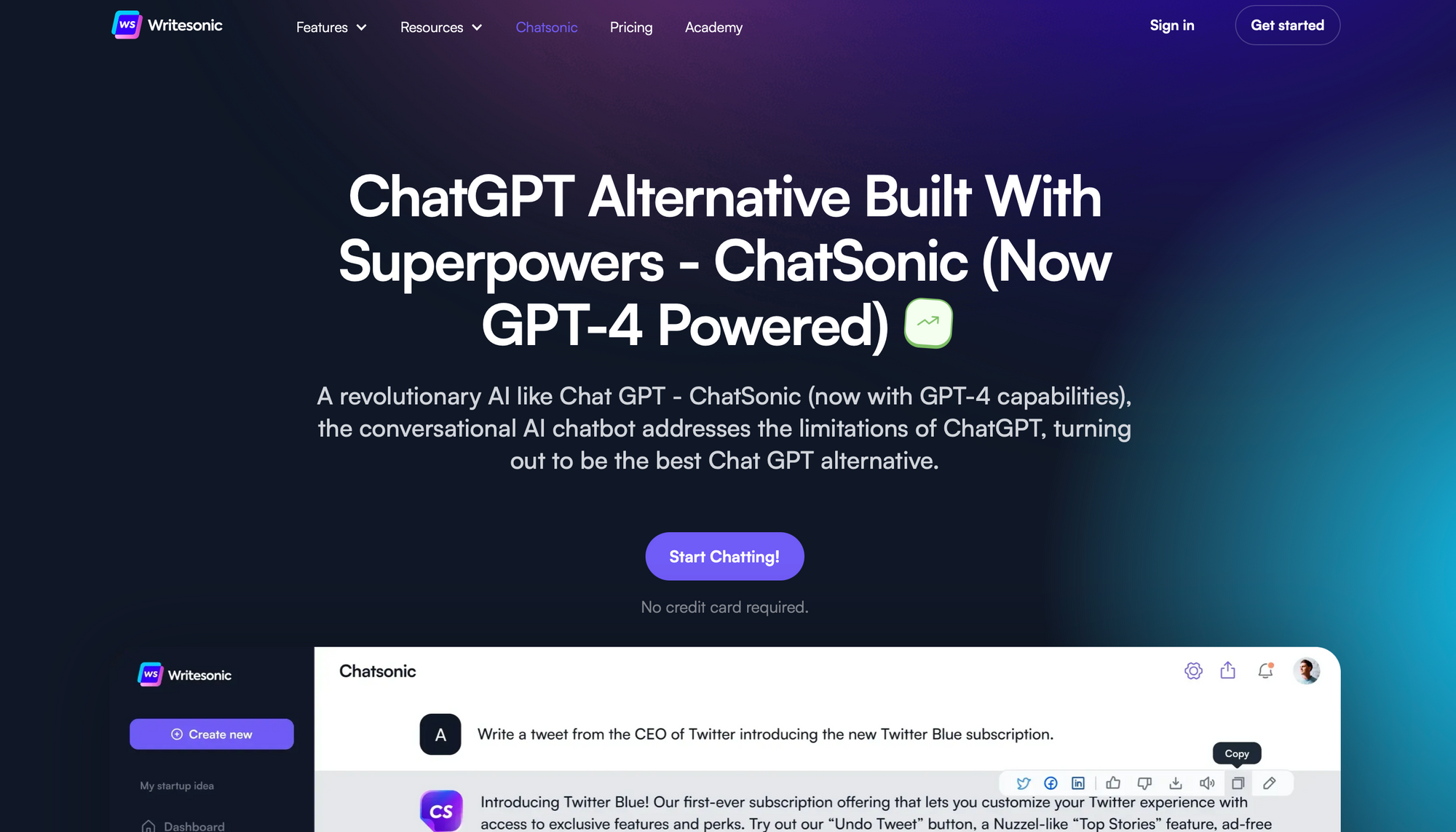 Chatsonic - Melhores chatbots de IA