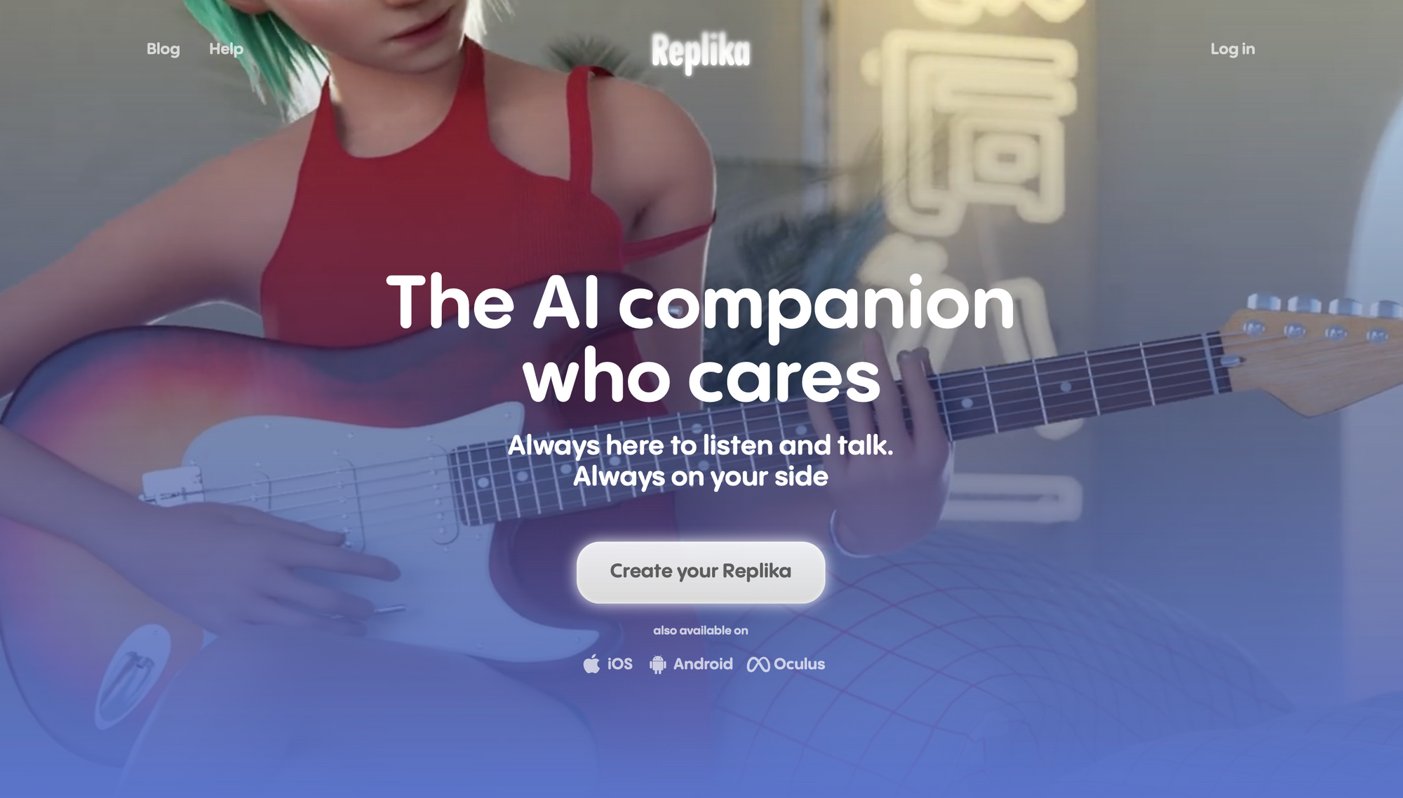 Replika - أفضل روبوتات محادثة AI