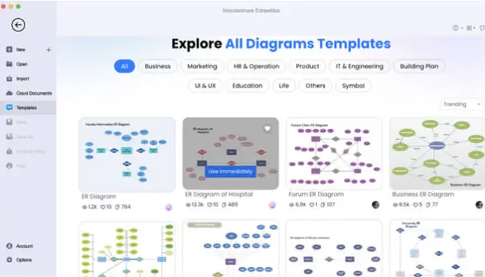 Template Access ER Diagram