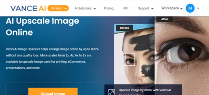 Visit VanceAI Image Upscaler’s Product Page online photo enlarging