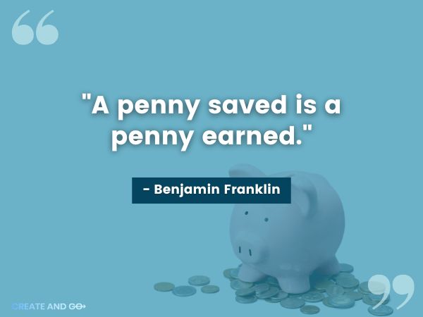 Benjamin Franklin sauve une citation d'un sou