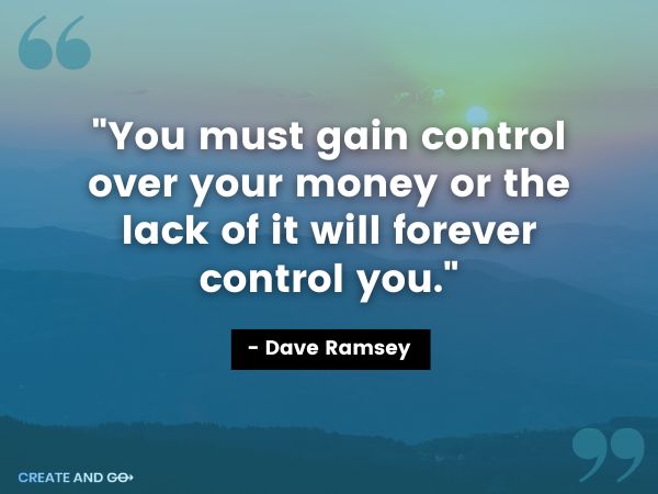 Cita de control de dinero de Dave Ramsey