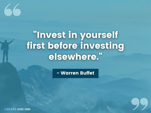 Warren Buffet investi in te stesso citazione