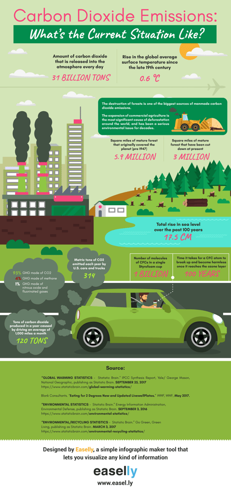 infografía de dióxido de carbono