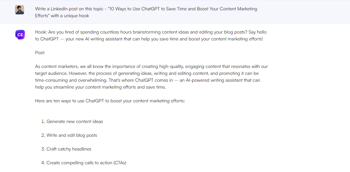 Chatsonic - ChatGPT pour le marketing de contenu