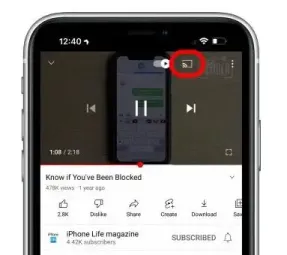 otwórz YouTube lub inną aplikację do przesyłania strumieniowego zgodną z Chromecastem, aby Chromecast z iPhone'a