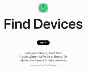 ouvrez le site Web Find My iPhone dans votre navigateur Web pour suivre l'emplacement de l'iphone