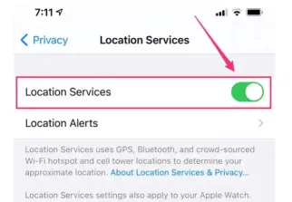 Active los servicios de ubicación en su iPhone para rastrear la ubicación del iPhone