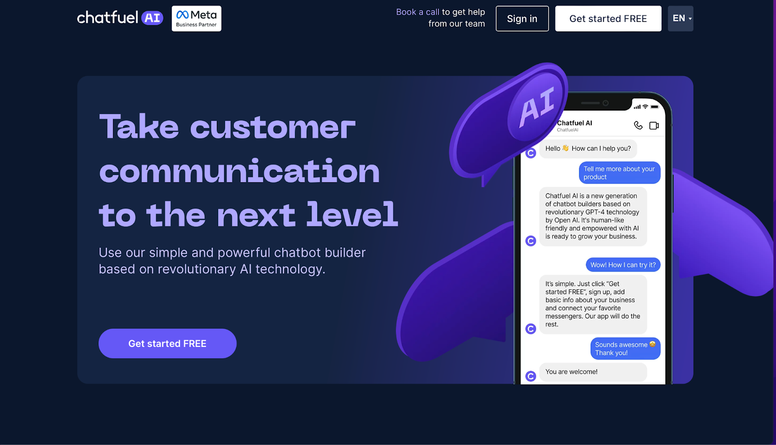 Chatfuel - construtores de chatbots de IA