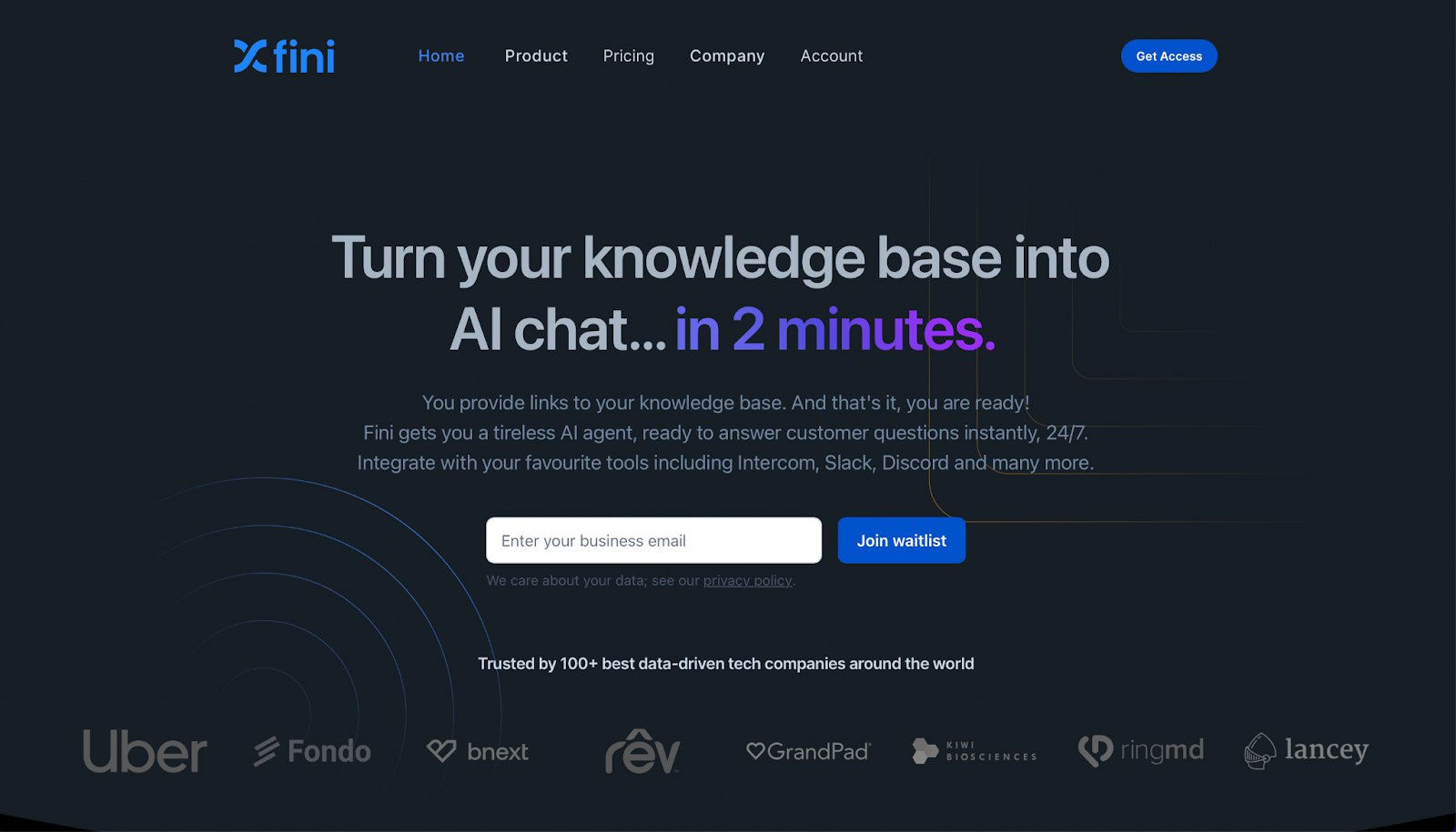 Fini - pembuat chatbot AI