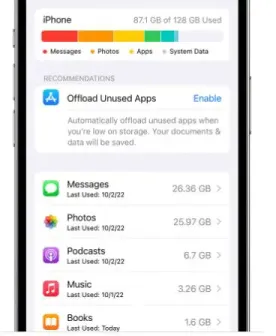 Elimine aplicaciones no esenciales o aplicaciones no utilizadas para administrar el almacenamiento del iPhone